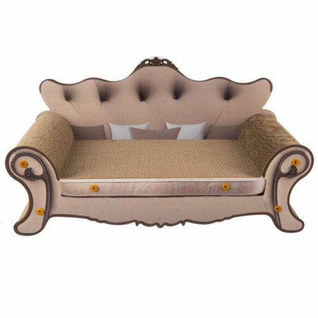 Purlov - Krabmeubel Sofa - Eenvoudig te Monteren - Klauwverzorging - MDF en Karton - MBDeals.nl