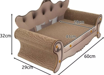 Purlov - Krabmeubel Sofa - Eenvoudig te Monteren - Klauwverzorging - MDF en Karton - MBDeals.nl