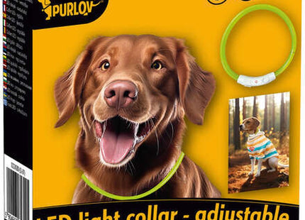 Purlov - LED Halsband - USB Oplaadbaar - Huidvriendelijke Band - Verstelbare Maat - MBDeals.nl