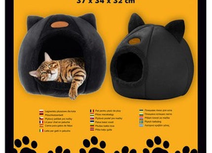 Purlov - Pluche Kattenbed - Polyester & PP - Katoen - Geschikt voor Katten tot 6 Kg - 36 X 33 Cm - MBDeals.nl
