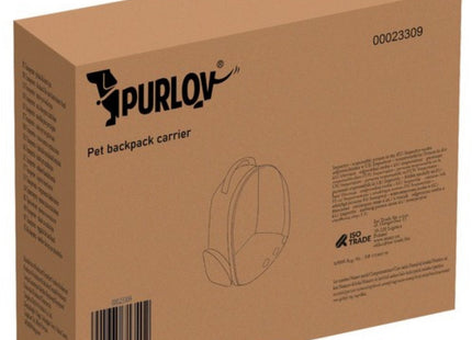 Purlov - Transportrugzak - Uitgebreide Ventilatie - Doorzichtig Plexiglas - Max. Belasting 10 Kg - MBDeals.nl