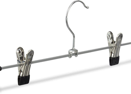 Relaxdays - Broekhanger - 20 Stuks - Metaal - Verstelbare Klemmen met Antislip - MBDeals.nl