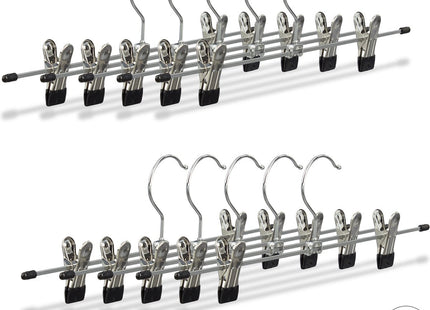 Relaxdays - Broekhanger - 20 Stuks - Metaal - Verstelbare Klemmen met Antislip - MBDeals.nl