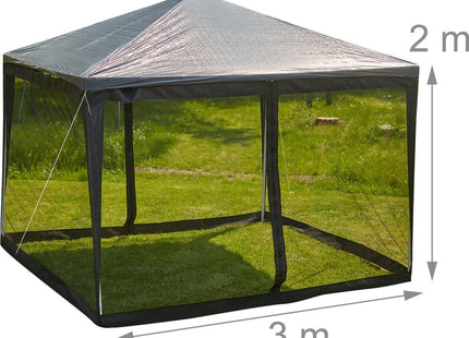 Relaxdays - Muskietennet Partytent - Met Ritssluiting - 2 Zijkanten - Afmetingen 3x3m - MBDeals.nl