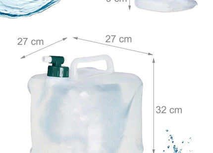 Relaxdays - Opvouwbare Jerrycan Set - 20 Liter - BPA - vrij - Met Kraan - MBDeals.nl