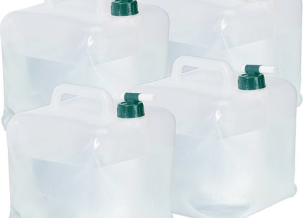 Relaxdays - Opvouwbare Jerrycan - Set van 4 - 10 Liter - BPA - Vrij - MBDeals.nl