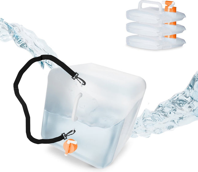 Relaxdays - Opvouwbare Jerrycan - Set van 4 - 20 Liter - BPA - vrij - MBDeals.nl