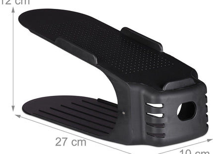 Relaxdays - Schoenen Organizer - Set van 12 - Tot Maat 39/40 - Zwart - MBDeals.nl