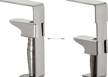 Relaxdays - Tafelkleedklemmen - Verstelbaar tot 4,2cm - Set van 4 - RVS - MBDeals.nl