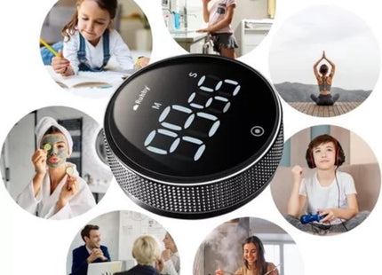 Ruhhy - Digitale Timer - Compact ontwerp - Eénknopsbediening - Krachtige magneet - MBDeals.nl