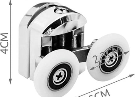 Ruhhy douchecabine wieltjes 23 mm voor glas van 4 tot 6 mm, set van 16 stuks - foto 4