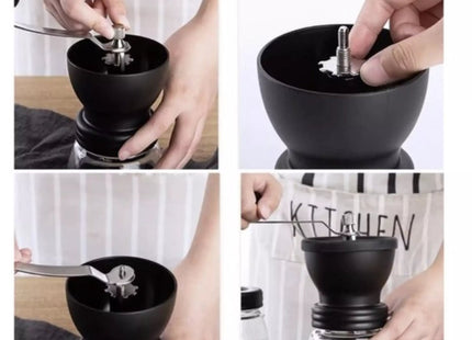 Ruhhy - Handmatige Koffiemolen - Instelbare Maalgraad - Twee Glazen Containers - Elektriciteitsvrij - MBDeals.nl