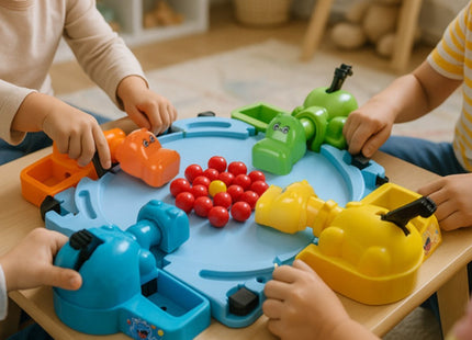 Ruhhy - Hungry Hippos - Stevig Kunststof - Snelheid en Reactievermogen - 4+ Jaar - MBDeals.nl