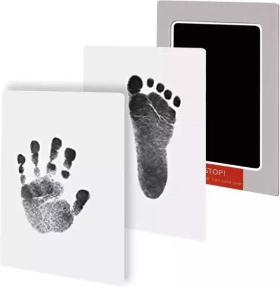 Ruhhy - Inktafdrukset - Voor baby’s tot 6 maanden - Inclusief zwart inktkaartje - Meerdere afdrukken mogelijk - MBDeals.nl