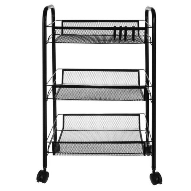 Ruhhy - Keukentrolley - Hoog Draagvermogen - Multifunctionele Organizer - Gepoedercoat IJzer - MBDeals.nl