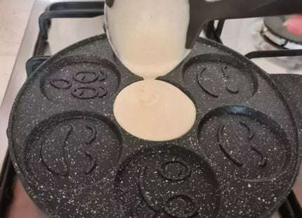 Ruhhy - Koekenpan voor Emoji Pancakes - Antiaanbaklaag - 26 cm - Geschikt voor alle warmtebronnen - MBDeals.nl