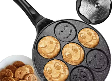 Ruhhy - Koekenpan voor Emoji Pancakes - Antiaanbaklaag - 26 cm - Geschikt voor alle warmtebronnen - MBDeals.nl