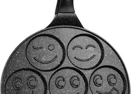 Ruhhy - Koekenpan voor Emoji Pancakes - Antiaanbaklaag - 26 cm - Geschikt voor alle warmtebronnen - MBDeals.nl