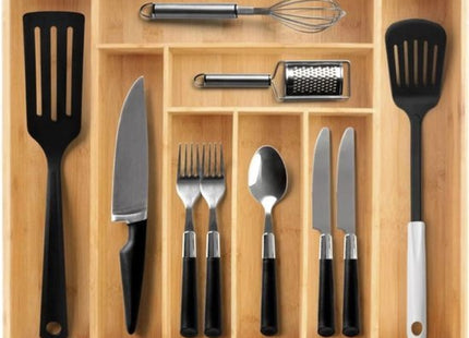 Ruhhy - Lade Organizer - Bamboe - Stijlvol Design - Geschikt voor Keukenlades - MBDeals.nl