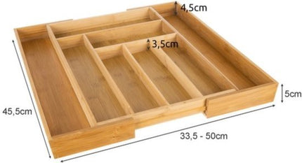 Ruhhy - Lade Organizer - Bamboe - Stijlvol Design - Geschikt voor Keukenlades - MBDeals.nl