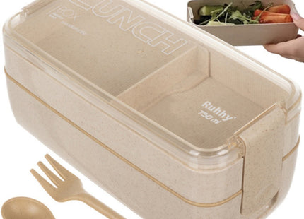 Ruhhy - Lunchbox - 750ml Inhoud - Verwijderbare Scheidingswand - Lekvrij - MBDeals.nl