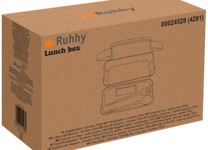 Ruhhy - Lunchbox - 750ml Inhoud - Verwijderbare Scheidingswand - Lekvrij - MBDeals.nl