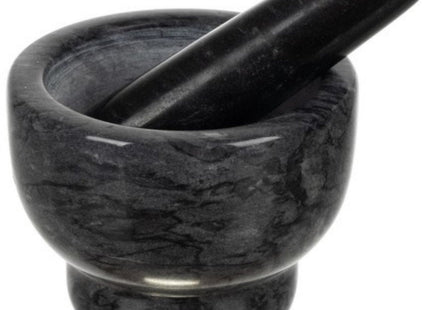 Ruhhy - Marmeren Vijzel - 12.5 X 9 Cm - 2 Kg - Inclusief Stamper van 13.5 X 3.7 Cm - MBDeals.nl