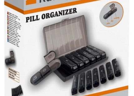 Ruhhy - Medicatie Organizer - 3 Tijdsvakken Per Dag - Beschermende Sluitclips - PP Materiaal - MBDeals.nl