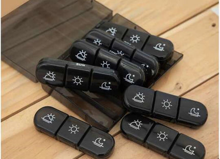 Ruhhy - Medicatie Organizer - 3 Tijdsvakken Per Dag - Beschermende Sluitclips - PP Materiaal - MBDeals.nl