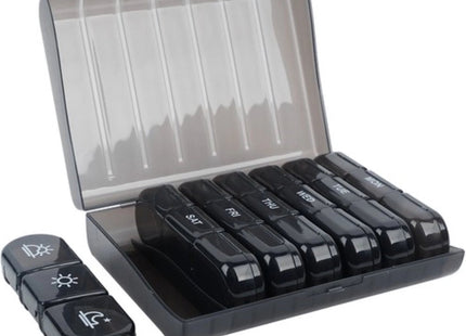 Ruhhy - Medicatie Organizer - 3 Tijdsvakken Per Dag - Beschermende Sluitclips - PP Materiaal - MBDeals.nl