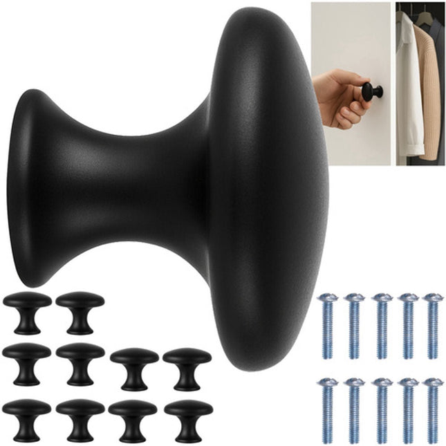 Ruhhy - Meubelknoppen Set - 10 Stuks - ABS Kunststof & RVS - Afmetingen 3 X 2,6 Cm - MBDeals.nl