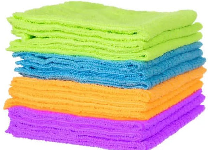Ruhhy - Microvezel Doekjes - Set van 12 - Hoge Absorptie - Kleurrijk - MBDeals.nl