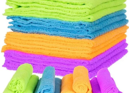 Ruhhy - Microvezel Doekjes - Set van 12 - Hoge Absorptie - Kleurrijk - MBDeals.nl
