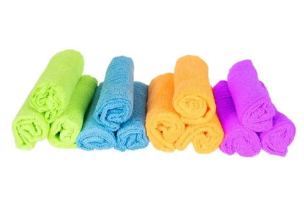 Ruhhy - Microvezel Doekjes - Set van 12 - Hoge Absorptie - Kleurrijk - MBDeals.nl