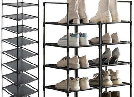 Ruhhy modulair schoenenrek met 10 modules voor 10 paar schoenen, zwart