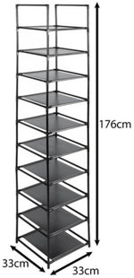 Ruhhy modulair schoenenrek met 10 modules voor 10 paar schoenen, zwart - foto 6