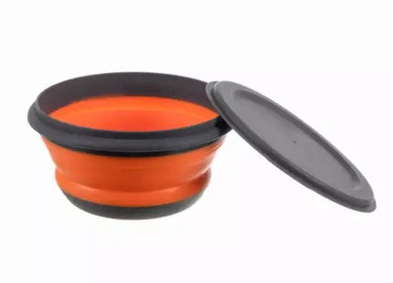 Ruhhy - Opvouwbare Kommen - 3 Stuks - Bijpassende Deksel - Grijs - Oranje - MBDeals.nl