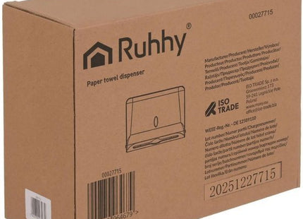 Ruhhy handdoekdispenser wit voor ZZ-gevouwen papieren handdoeken - foto 4