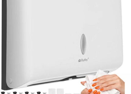 Ruhhy handdoekdispenser wit voor ZZ-gevouwen papieren handdoeken