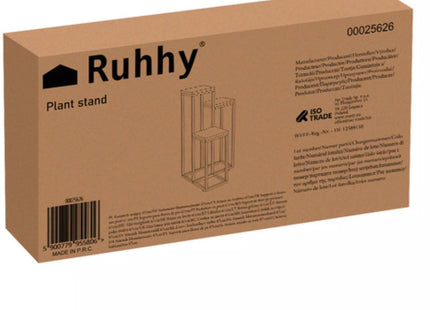 Ruhhy - Plantenstandaard - 3 Laags - Compact Formaat - Modern Minimalistisch Design - MBDeals.nl