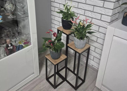 Ruhhy - Plantenstandaard - 3 Laags - Compact Formaat - Modern Minimalistisch Design - MBDeals.nl