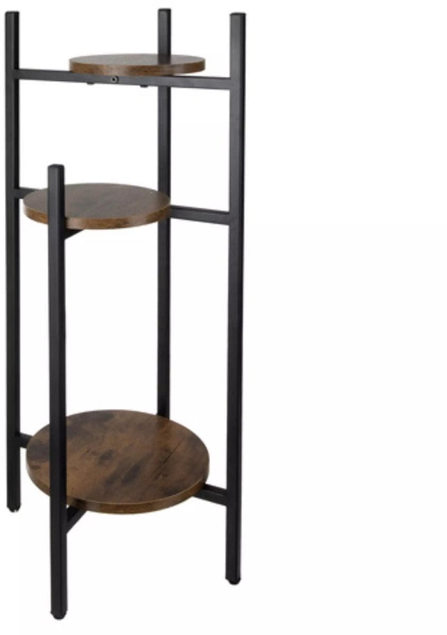 Ruhhy - Plantenstandaard - Loftstijl - 3 Niveaus - 80 cm - MBDeals.nl