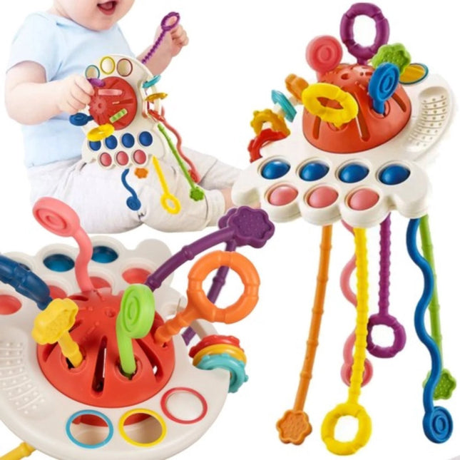 Ruhhy - Sensorische 6 In1 Bijtring - Multifunctioneel - Educatief - 26x11.5x13.5cm - MBDeals.nl