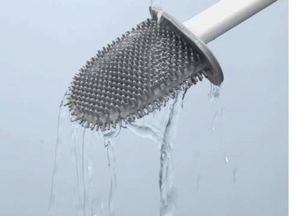 Ruhhy - Siliconen WC - Borstel - 36 Cm - Krasvrij - Met Muurbevestiging - MBDeals.nl