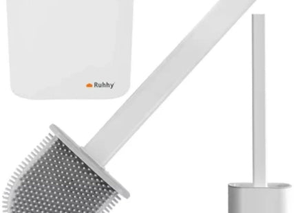 Ruhhy - Siliconen WC - Borstel - 36 Cm - Krasvrij - Met Muurbevestiging - MBDeals.nl