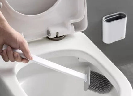 Ruhhy - Siliconen WC - Borstel - 36 Cm - Krasvrij - Met Muurbevestiging - MBDeals.nl
