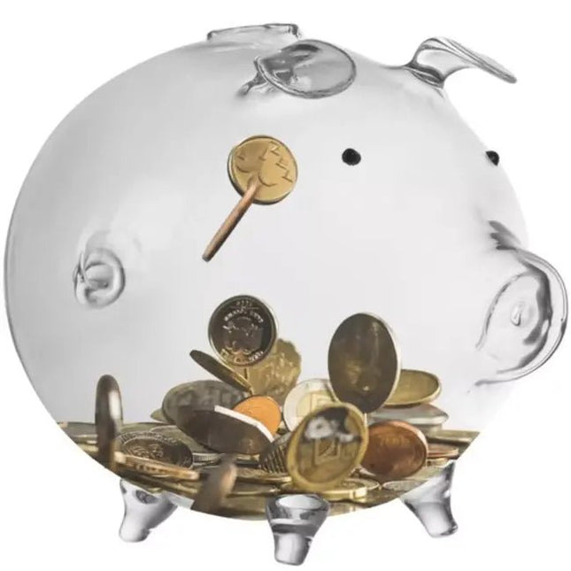 Ruhhy - Spaarvarken - Groot Formaat - Glazen Materiaal - Vormt Gezonde Financiële Gewoonten - MBDeals.nl