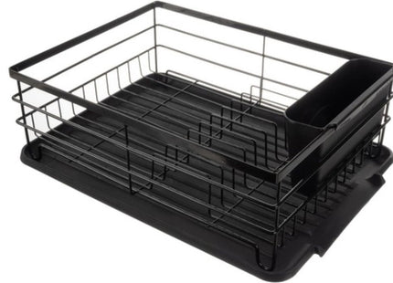 Ruhhy - Staand Afdruiprek - 44 X 31 X 14,5 Cm - Staal + PP - Bestand Tegen Beschadiging & Vocht - MBDeals.nl