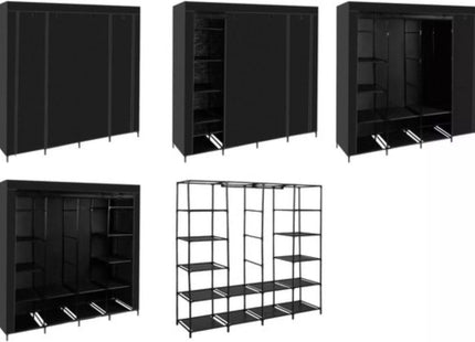 Ruhhy - Stoffen Kledingkast - Opvouwbaar - Afmetingen 170x170 Cm - MBDeals.nl