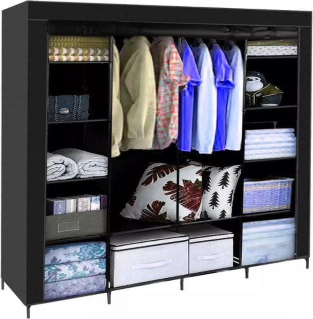 Ruhhy - Stoffen Kledingkast - Opvouwbaar - Afmetingen 170x170 Cm - MBDeals.nl
